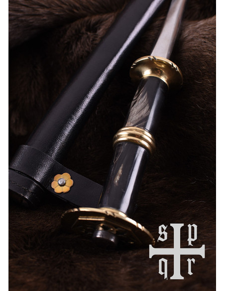 Adaga longa alemã tipo Rondel com...