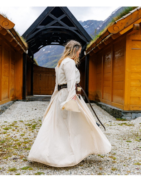 Vestido medieval manga trompete...