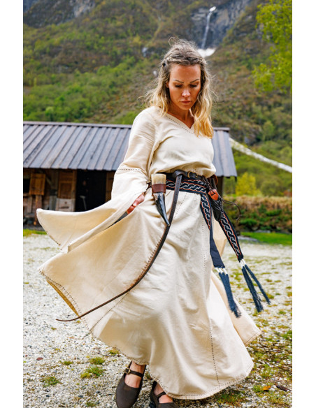 Vestido medieval manga trompete...