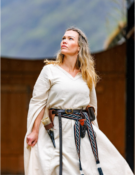 Vestido medieval manga trompete...