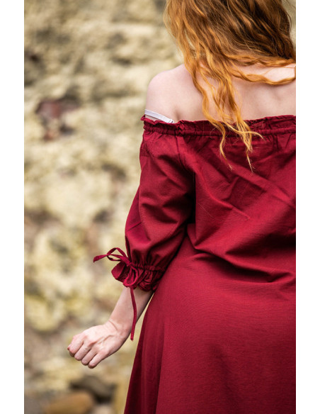 Vestido medieval Karen, vermelho
