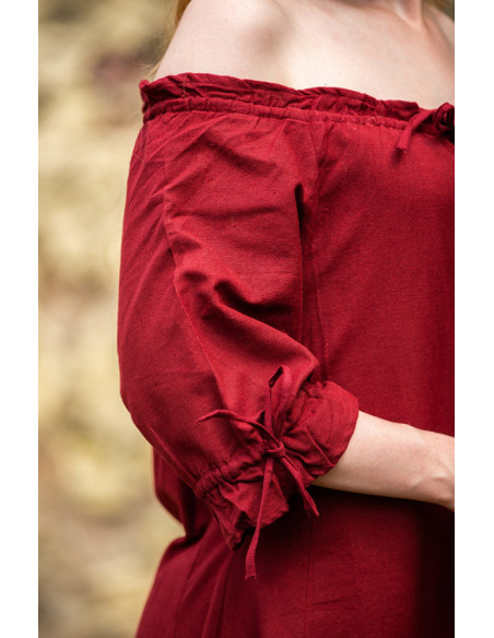 Vestido medieval Karen, vermelho