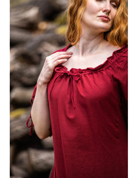 Vestido medieval Karen, vermelho
