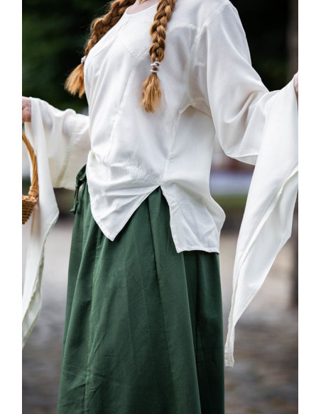 Blusa medieval mangas trompete Irma,...