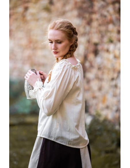 Blusa medieval mulher babados
