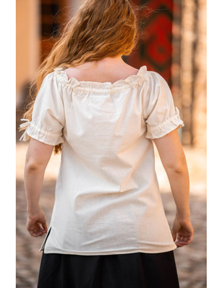 Blusa medieval com laços modelo...