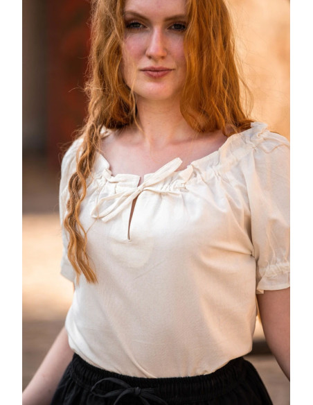 Blusa medieval com laços modelo...