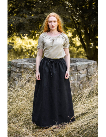 Blusa medieval com laços modelo...