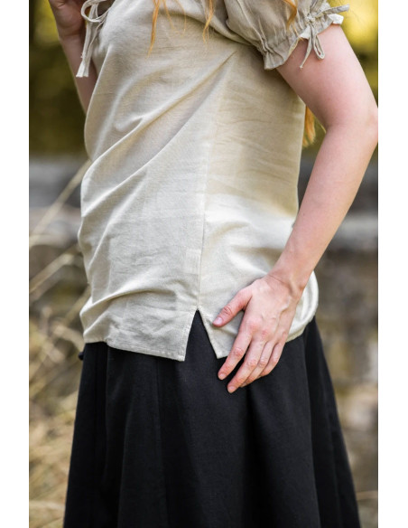 Blusa medieval com laços modelo...