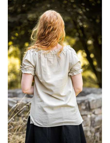 Blusa medieval com laços modelo...