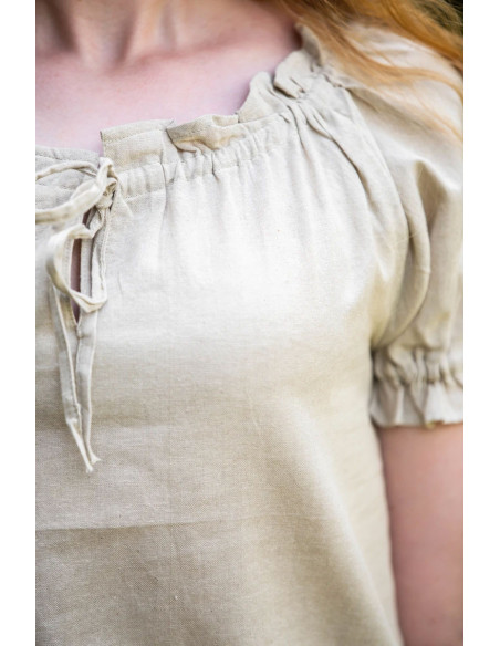 Blusa medieval com laços modelo...