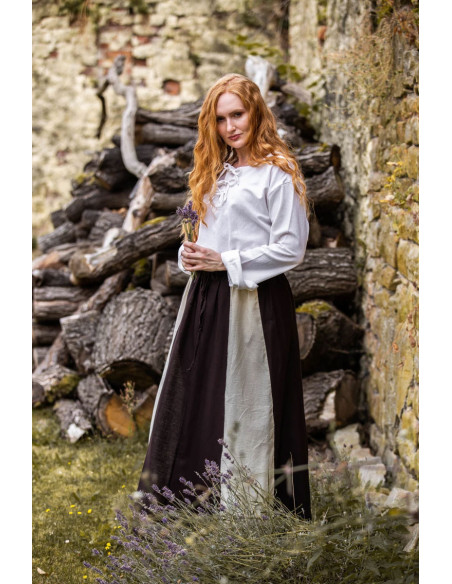 Blusa medieval modelo Tilda, cor branca