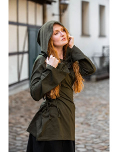 Blusa medieval Lea com atacadores