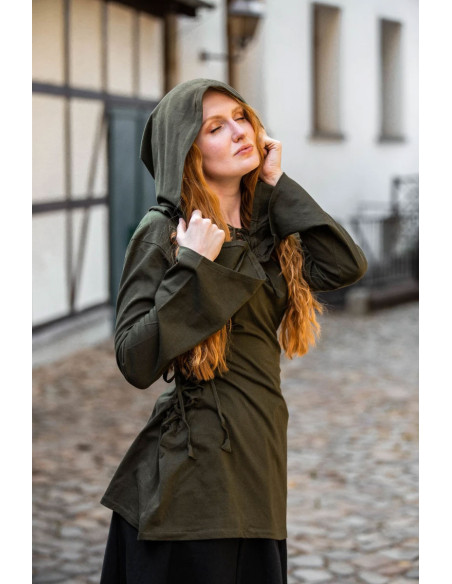 Blusa medieval Lea com atacadores