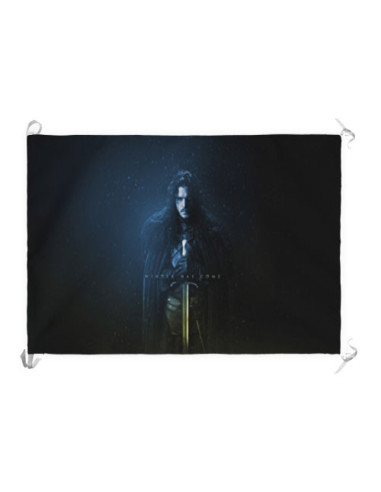 Banner-Bandeira Jon Snow Game of Thrones (70x100 cms.)
 Material-Cetim
