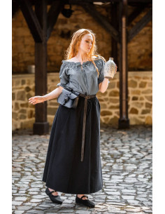 Saia medieval mulher Smilla, preta