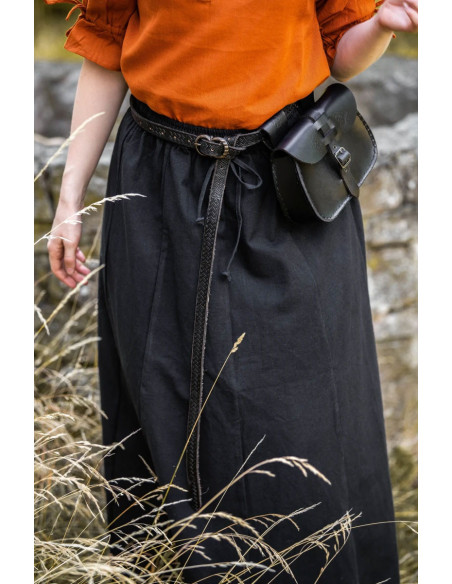 Saia medieval mulher Smilla, preta
