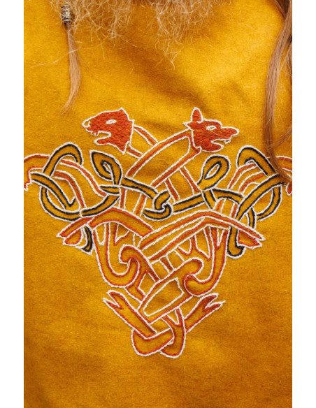 Viking Gugel em Amarelo Mostarda Lana...