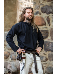 Camisa camponesa com gravatas