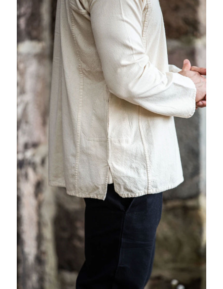 Camisa camponesa com gravatas