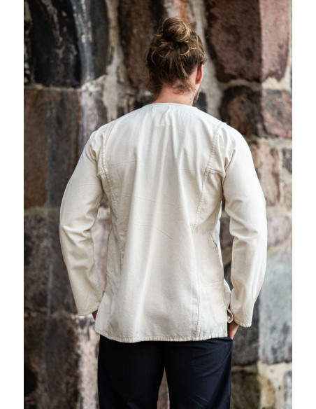 Camisa camponesa com gravatas