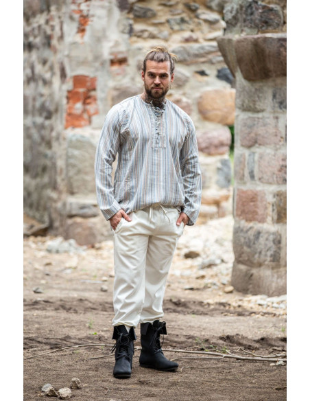 Camisa camponesa com gravata modelo...