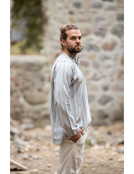 Camisa camponesa com gravata modelo...