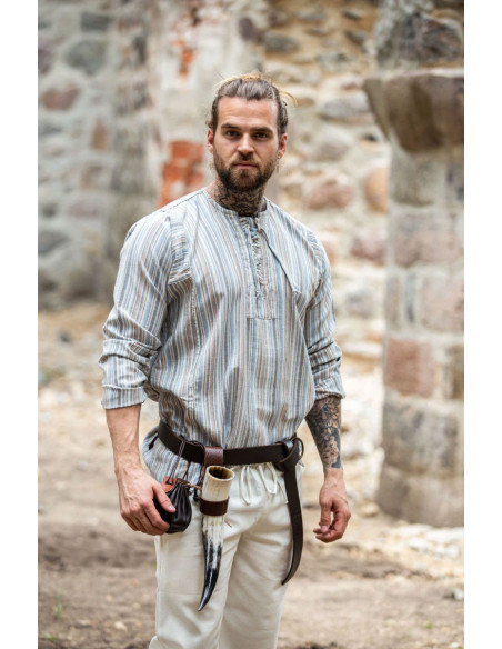 Camisa camponesa com gravata modelo...