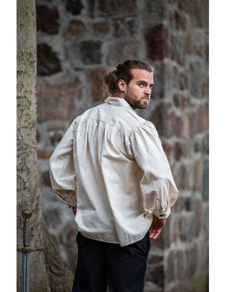 Camisa artur pirata com atacadores,...