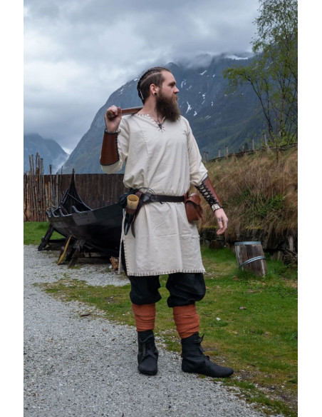 Túnica Viking com bordado Erwin,...