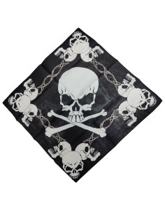 Bandana de pirata de caveira negra