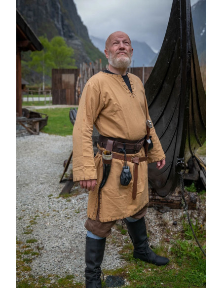Túnica Viking com bordado Erwin,...