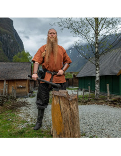 Túnica Viking manga curta Olaf, vermelha