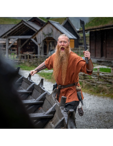 Túnica Viking manga curta Olaf, vermelha