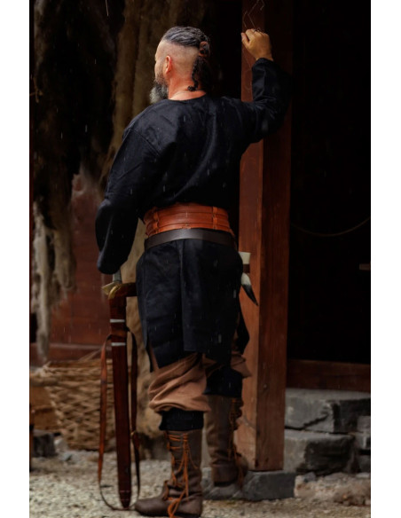 Túnica Olvisson Viking, lã preta