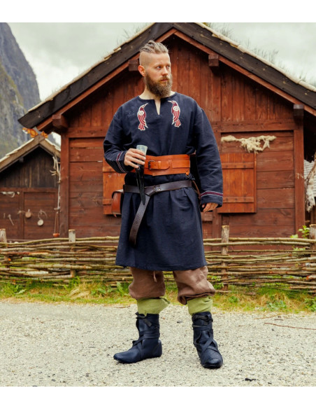 Hugin e Munin Túnica Viking de manga...