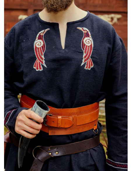 Hugin e Munin Túnica Viking de manga...