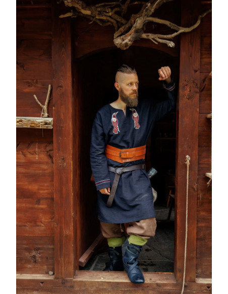 Hugin e Munin Túnica Viking de manga...