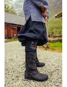 Winingas vikings enroladas Fenrir, cor preta