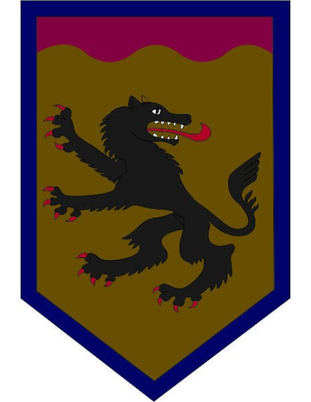 Bandeira medieval várias cores com...