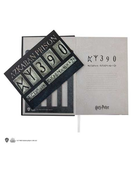 Caderno de capa dura e marcador -...