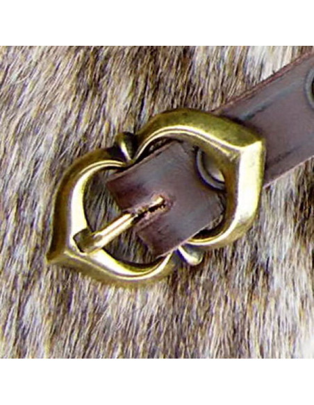 Cinto estreito medieval em pele,...