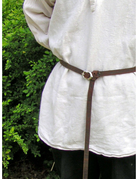 Cinto estreito medieval em pele,...