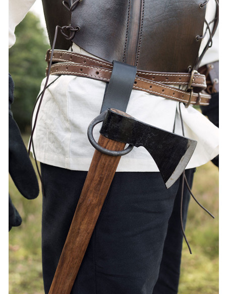 Tahalí preto para carregar machados...