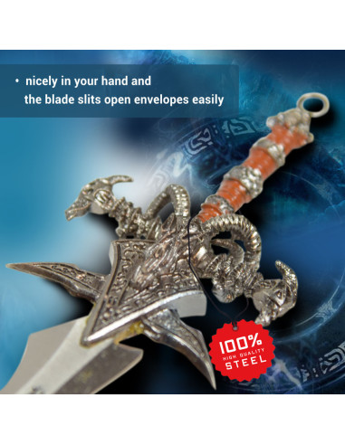 Abridor de cartas de espada Frostmourne World of Warcraft