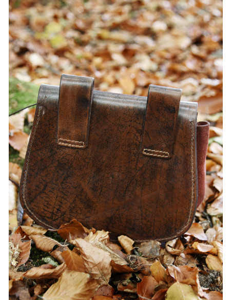 Bolsa Celtic Vegvisir em couro...