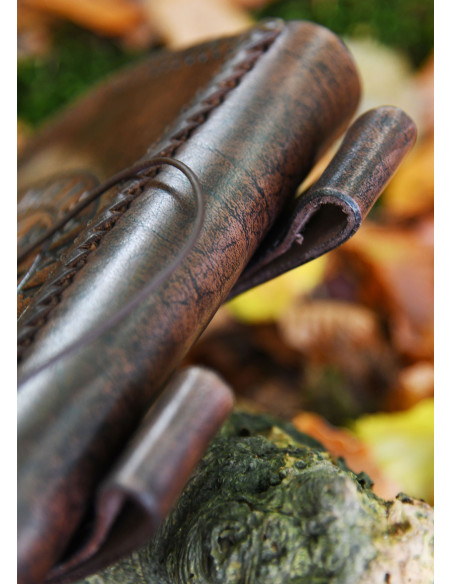 Bolsa Celtic Vegvisir em couro...