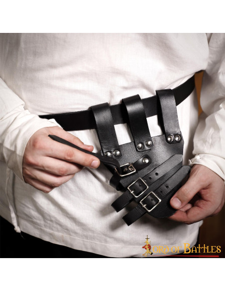 Baldric para espadas rapier em couro...