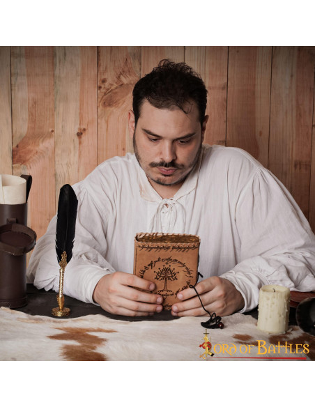 Diário da Terra-média em couro feito...