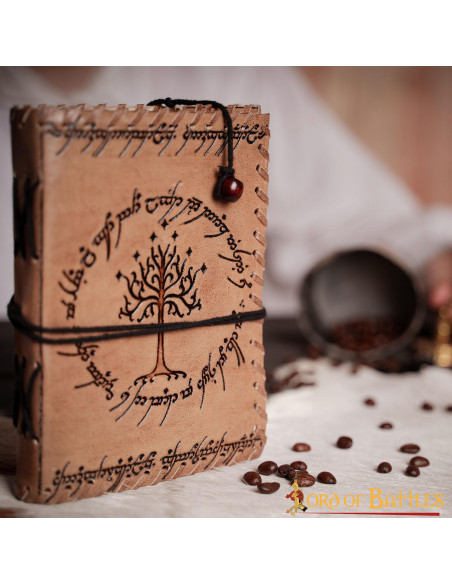 Diário da Terra-média em couro feito...